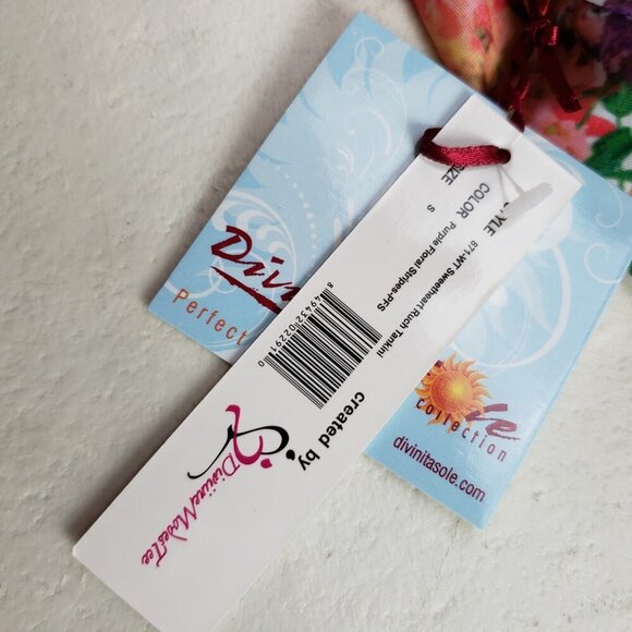 Tankini Swimsuit Top Lot of 2 Womens Small White Floral Divine Modestee NEW - Picture 15 of 15